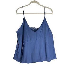 NWT Free People Intimately Bandeau Inset Lace Layers Camisole Sky Blue Size M